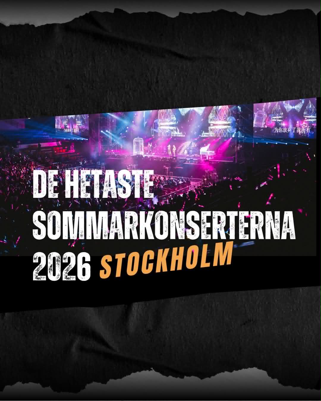 Kommande heta konserter i STOCKHOLM